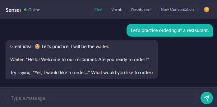 English Tutor w/ AI chat
