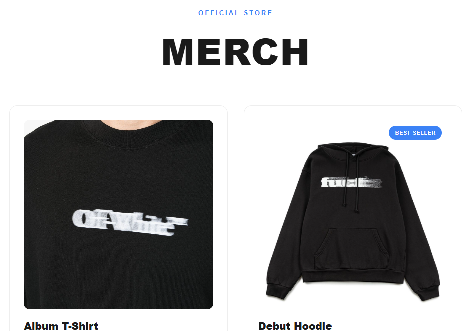Music Merch Cart